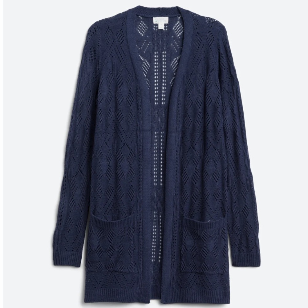 Market & Spruce Cecily Pointelle Duster Cardigan